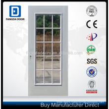 8'0" Wide 15-Lite single glass insert steel door